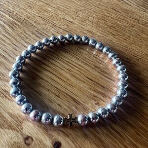 Tory Burch Silver Beaded Bracelet